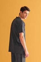 Erkek Oversize Comfort Kısa Kollu T-shirt - Füme - 4