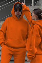 Unisex 3 İ̇pli̇k Şardonlu Oversi̇ze Çi̇ftleri̇n Kullanimina Uygun (tekli̇) - Turuncu - 1