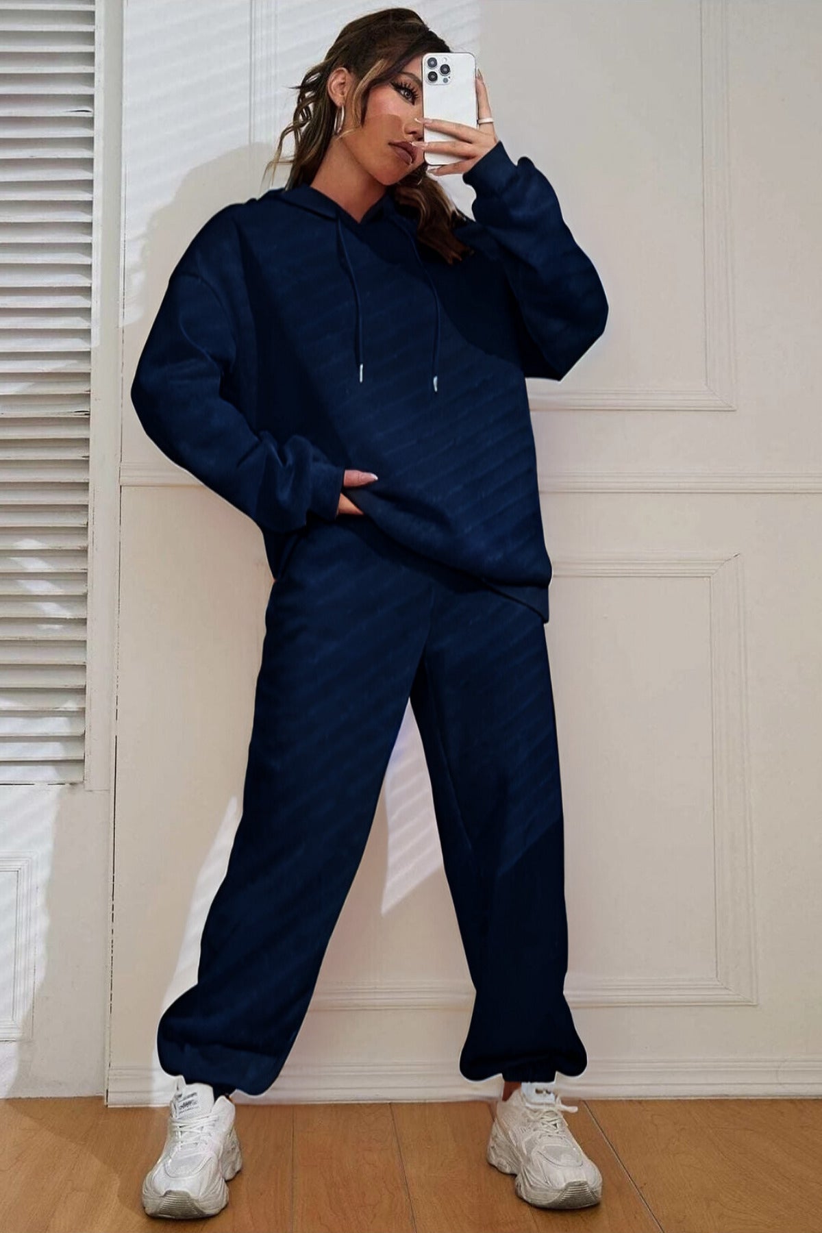 Kadin Oversi̇ze Jogger Eşfoman Takimi - Lacivert - 1