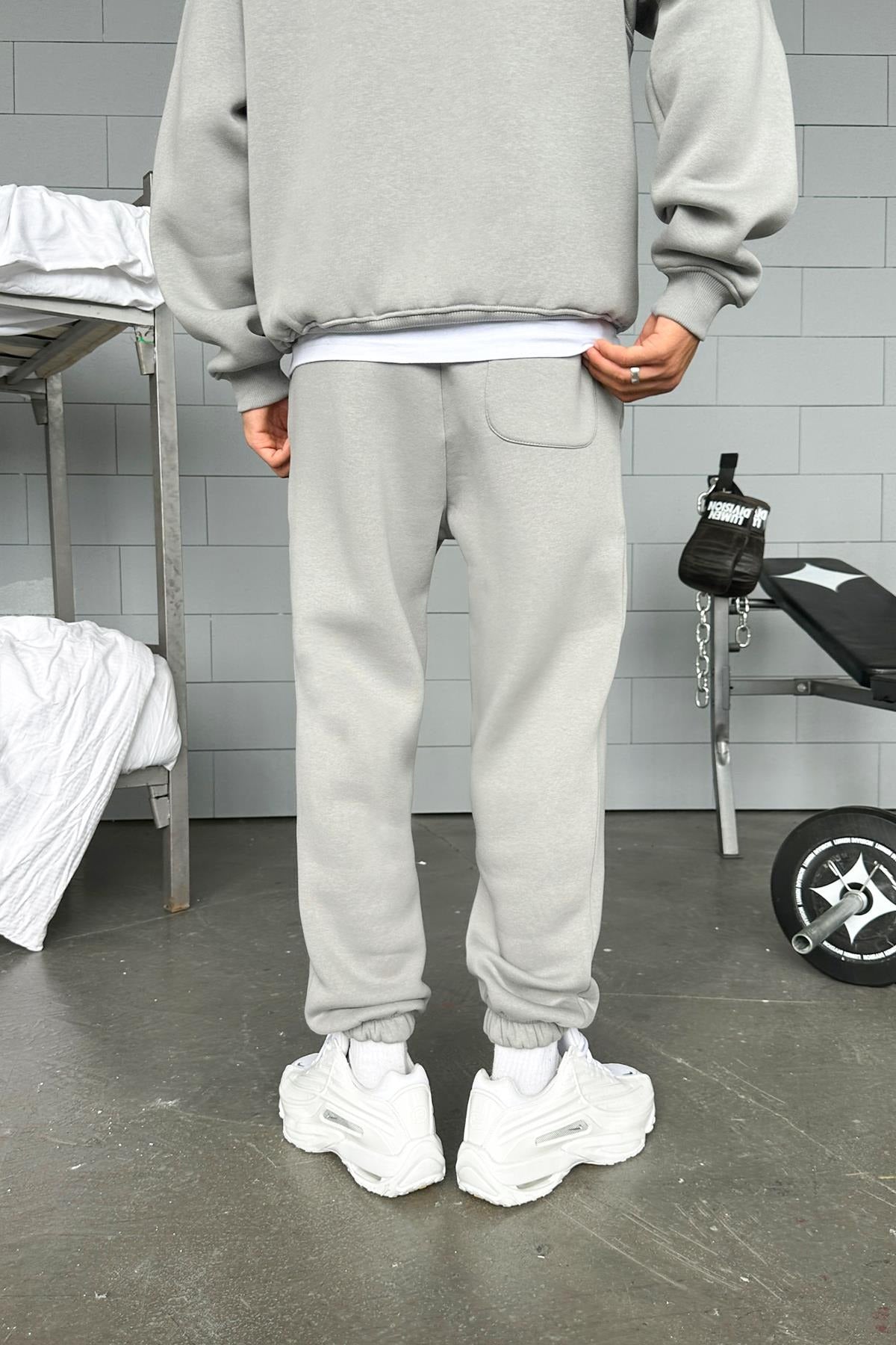 Erkek Trend Model Oversize Günlük Ve Spor Model Eşofman Takımı - Gri - 3