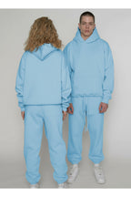 Unisex 3 İ̇pli̇k Şardonlu Çi̇ftleri̇n Kullanimina Uygun Eşofman Takimi (tekli̇) - Bebe Mavi - 4