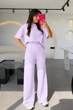 Kadın Trend Model Yazlık Alt Üst Takım - Lila - 1