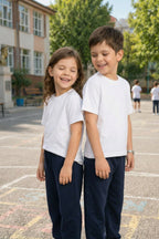 Unisex Kiz Erkek Çocuk Li̇krali Eşofman Bel Rahat Kalip Beli̇ Bağlamali Cepli̇ Mevsi̇mli̇k Bebe-garson Okula Dönüş Pantolonu (tekli̇) - Lacivert - 2