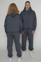 Unisex 3 İ̇pli̇k Şardonlu Çi̇ftleri̇n Kullanimina Uygun Eşofman Takimi (tekli̇) - Füme - 4