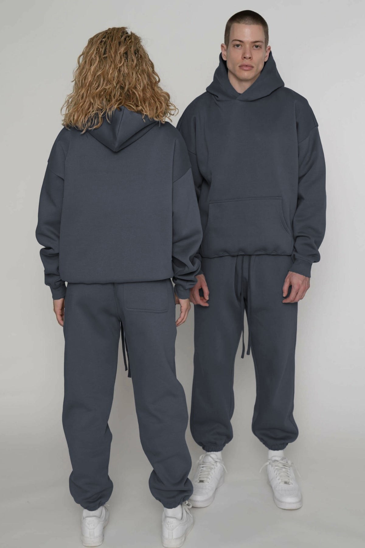 Unisex 3 İ̇pli̇k Şardonlu Çi̇ftleri̇n Kullanimina Uygun Eşofman Takimi (tekli̇) - Füme - 4