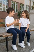 Unisex Kiz Erkek Çocuk Li̇krali Eşofman Bel Rahat Kalip Beli̇ Bağlamali Cepli̇ Mevsi̇mli̇k Bebe-garson Okula Dönüş Pantolonu (tekli̇) - Lacivert - 4
