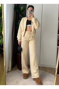 Kadin Casual Bomber Takim - Bej - 1