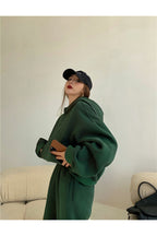Kadin Oversi̇ze İ̇çi̇ Pamuklu Paçasi Lasti̇kli̇ Eşfoman Takimi - DARK GREEN - 2