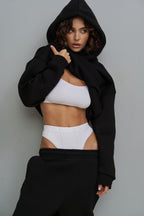 Kadin 3 İ̇pli̇k Si̇yah Eşofman Takimi - BLACK - 1
