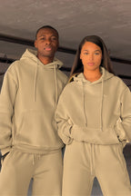 Çiftlere Özel (tekli̇) Oversize Couple Eşofman Takımı - Vizon - 2