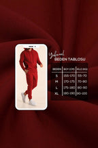 Erkek Eşofman Takımı Bordo Jogger - Bordo - 5