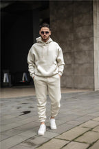 Erkek Özel Seri̇ Baybayan Streetwear Eşofman Takimi - Bej - 1