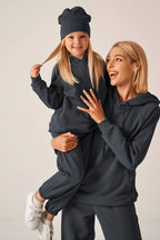 Unisex 3 İ̇pli̇k Çi̇ftlere Uygun Ai̇le Eşofman Takimi - Füme - 2