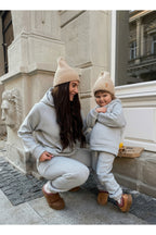 Unisex Ai̇le Kombi̇ni̇ Eşofman Takimi (tekli̇) - Gri Melanj - 2