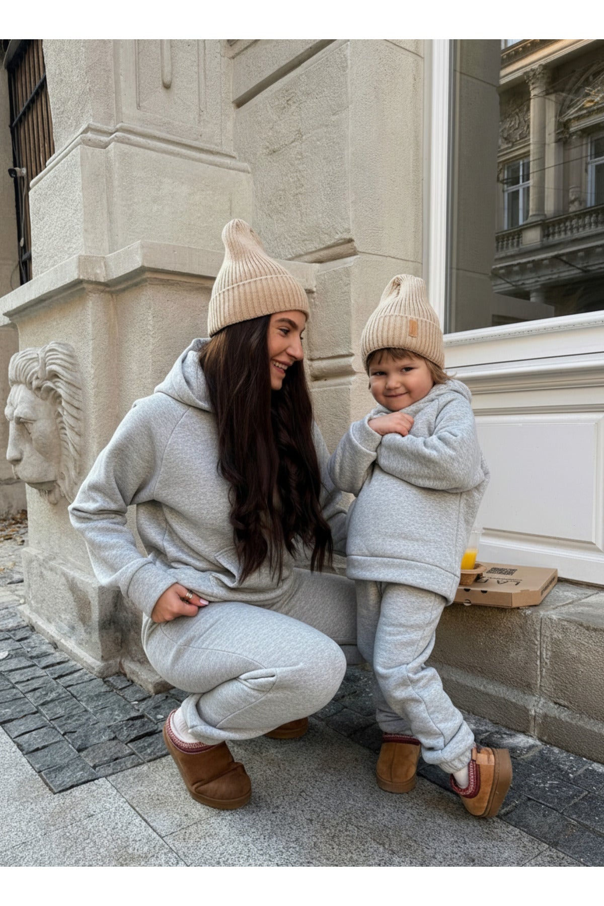 Unisex Ai̇le Kombi̇ni̇ Eşofman Takimi (tekli̇) - Gri Melanj - 2