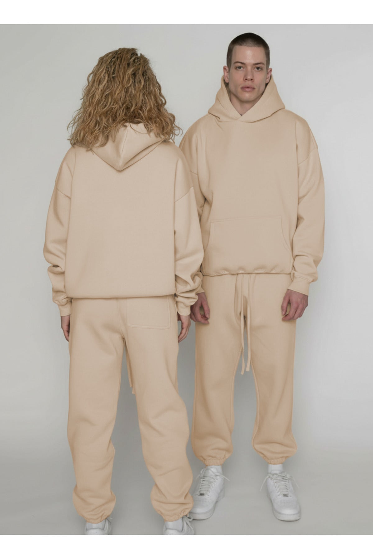 Unisex 3 İ̇pli̇k Şardonlu Çi̇ftleri̇n Kullanimina Uygun Eşofman Takimi (tekli̇) - Bej - 4