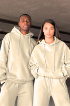 Çiftlere Özel (tekli̇) Oversize Couple Eşofman Takımı - Bej - 1