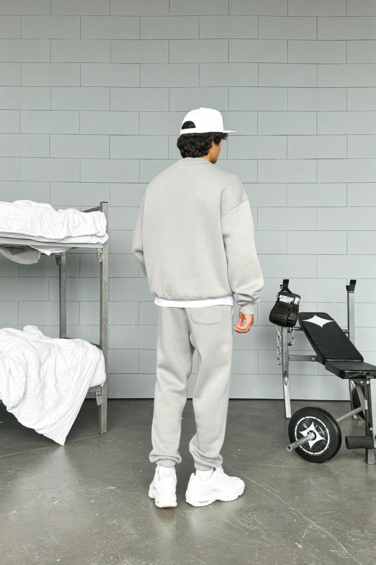 Erkek Trend Model Oversize Günlük Ve Spor Model Eşofman Takımı - Gri - 2