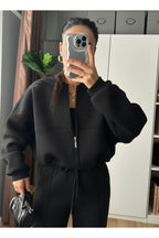 Kadin Casual Bomber Takim - Siyah - 2