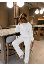 Kadin 3 İ̇pli̇k Bi̇si̇klet Yaka Sweatshirt Eşofman Takimi - Beyaz - 2