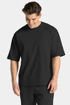 Erkek Kısa Kollu Basic Oversize Eşofman Takımı - Siyah - 4