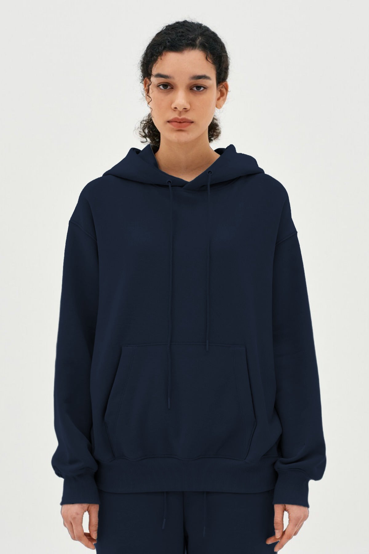 Unisex 3 İ̇pli̇k Şardonlu Oversi̇ze Çi̇ftleri̇n Kullanimina Uygun Eşofman Takimi (tekli̇) - Lacivert - 2