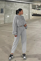 Çiftlere Özel (tekli̇) Oversize Couple Eşofman Takımı - Gri - 3