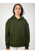 Oversize Hoodie Okul Sweatshirt - Haki - 1
