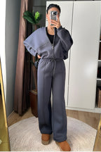 Kadin Casual Bomber Takim - Füme - 4