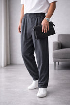 Erkek Rahat Kesim Baggy Pantolon Premium Seri - Füme - 1