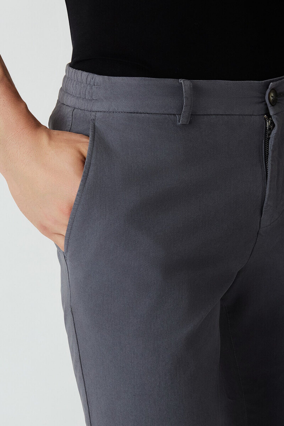 Erkek Lise Boy Günlük Kullanım Klasik Okul Pantolonu - Füme - 4
