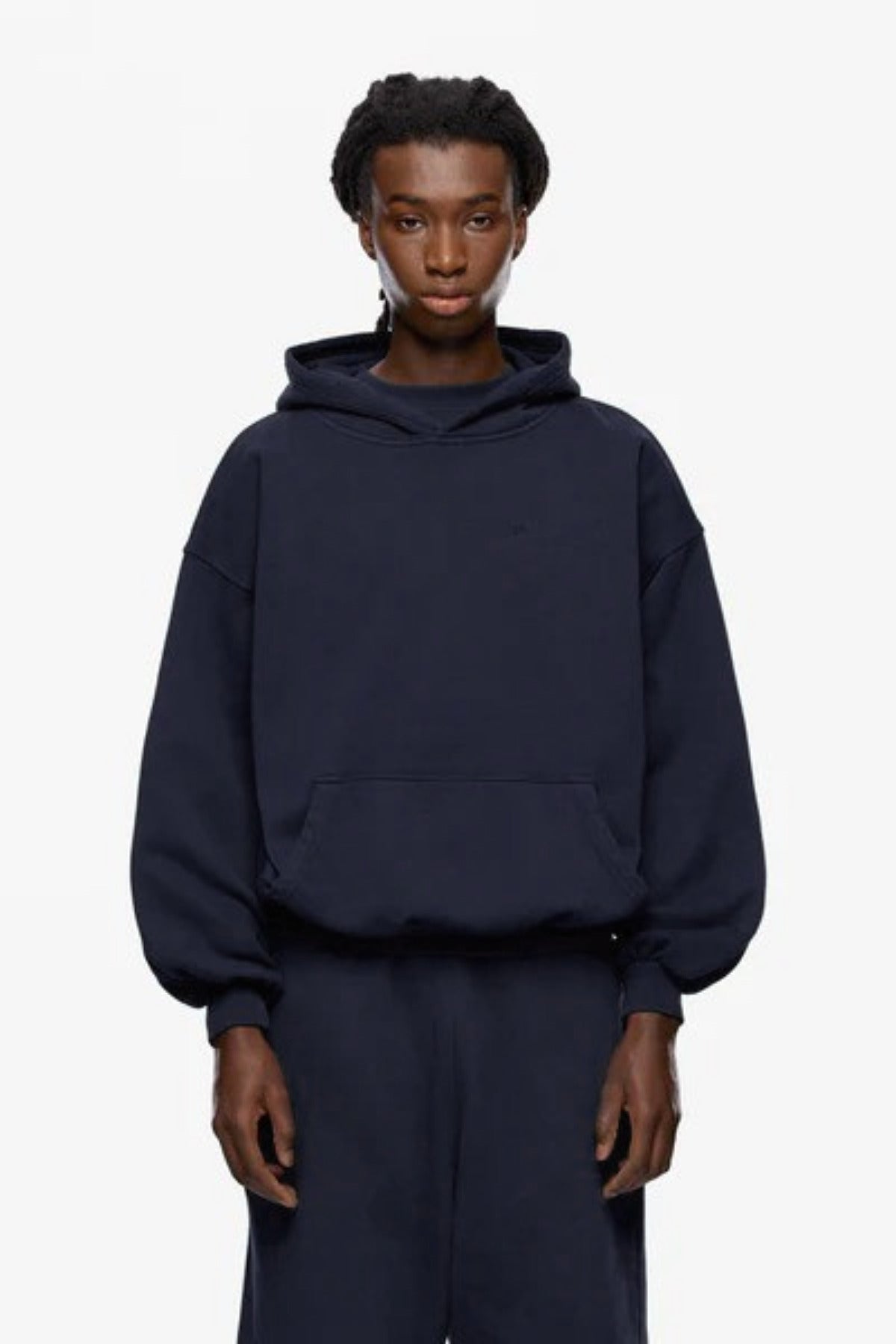 Erkek Oversize Kalıp Bol Baggy Eşofman Takımı - Lacivert - 2