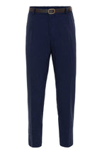 Erkek Lise Regular Esnek Likralı Bilek Boy Kumaş Pantolon - Lacivert - 2