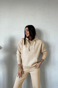 Kadin 3 İ̇pli̇k Şardonlu Sweatshi̇rt Eşofman Takimi - Bej - 1