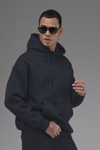 Erkek Baggy Geniş Paça Beli Lastikli Geniş Kesim Kışlık Eşofman Takımı - Füme - 3