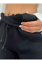 Unisex Lacivert Kalın 3 İplik Basic Jogger Örme Eşofman Altı - Lacivert - 4