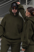 Unisex 3 İ̇pli̇k Şardonlu Oversi̇ze Çi̇ftleri̇n Kullanimina Uygun (tekli̇) - Haki - 1