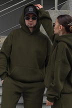 Unisex 3 İ̇pli̇k Şardonlu Oversi̇ze Çi̇ftleri̇n Kullanimina Uygun (tekli̇) - Haki - 1