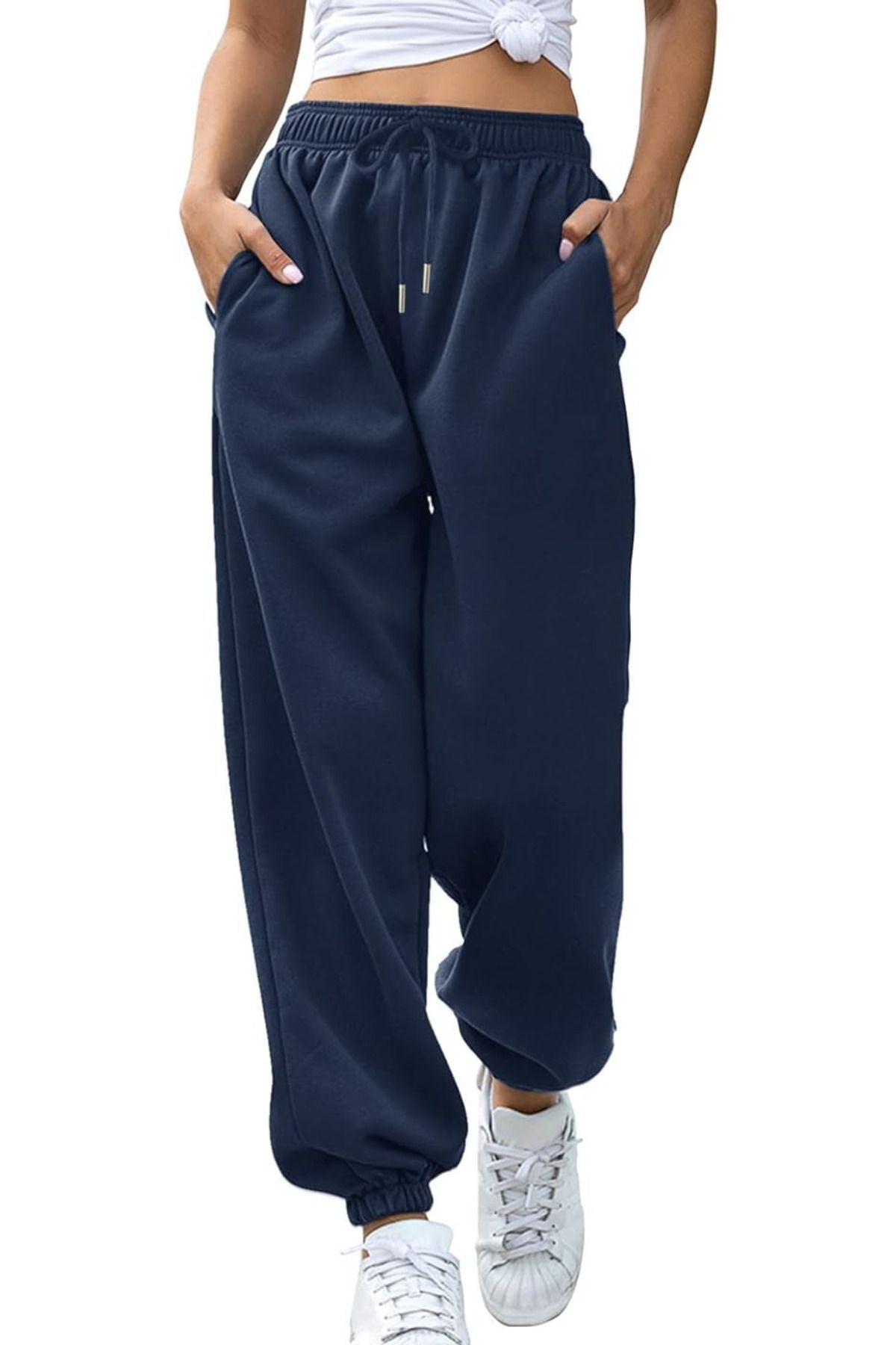 Kadın Lacivert/navyblue Jogger Eşofman Altı - Lacivert - 3