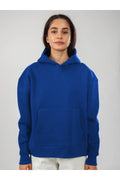 Oversize Hoodie Okul Sweatshirt - Saks Mavisi - 1