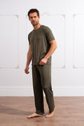 Erkek Haki Yazlık Relaxed Pijama Takımı - Haki - 1