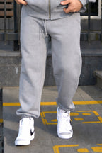 Erkek Paçası Lastikli Basic Jogger Eşofman Altı - Gri - 2
