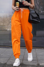 Kadın Turuncu Jogger Yüksek Bel Eşofman Altı Sweatpants - Orange - 1