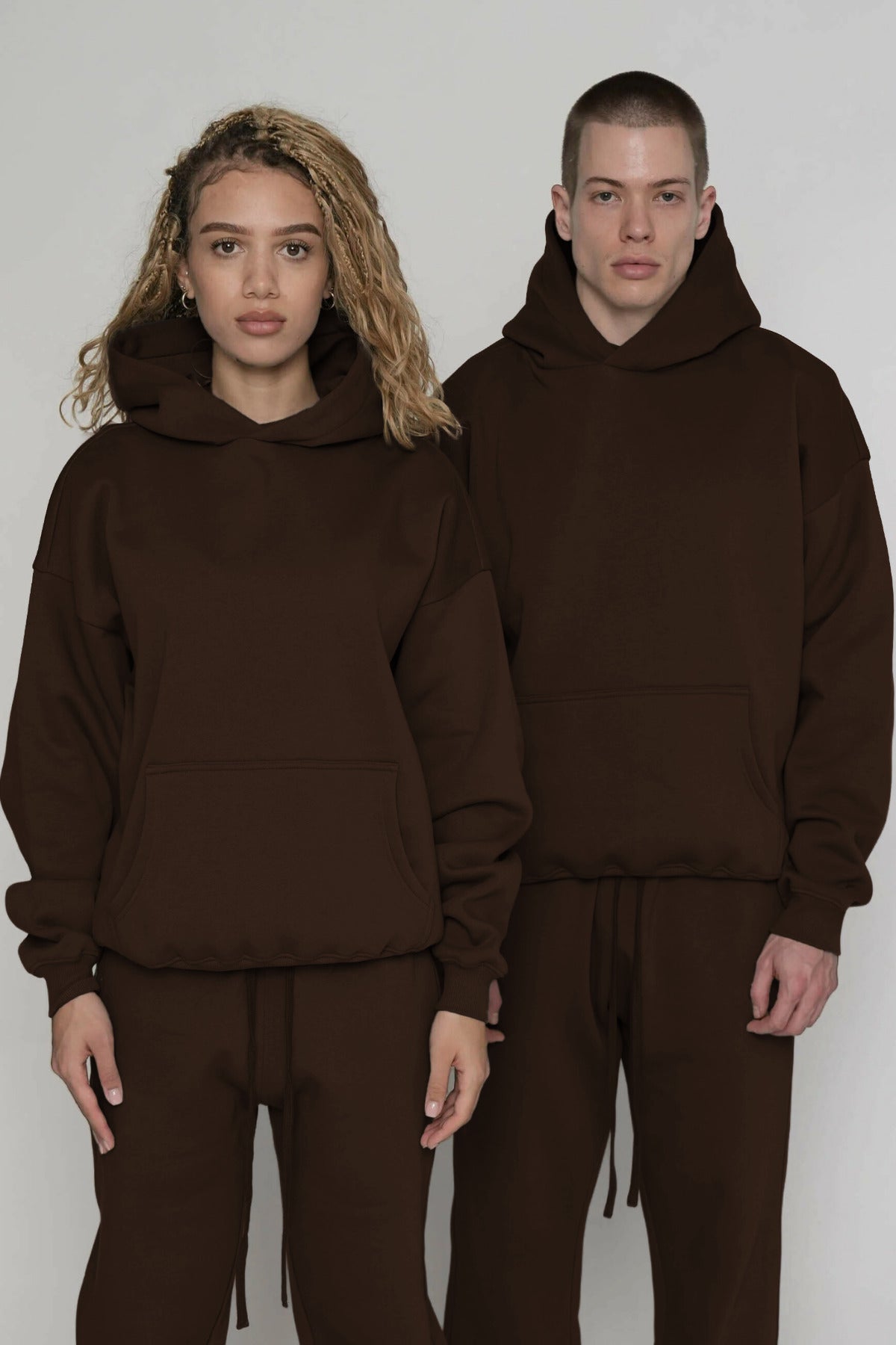 Unisex 3 İ̇pli̇k Şardonlu Çi̇ftleri̇n Kullanimina Uygun Eşofman Takimi (tekli̇) - Kahverengi - 1