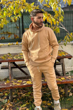 Efsane Oversize 3iplik Kalın Eşofman Takımı Unisex - Vizon - 5