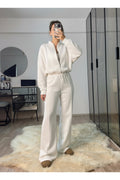 Kadin 3 İ̇pli̇k Şardonlu Bomber Takim - Beyaz - 1
