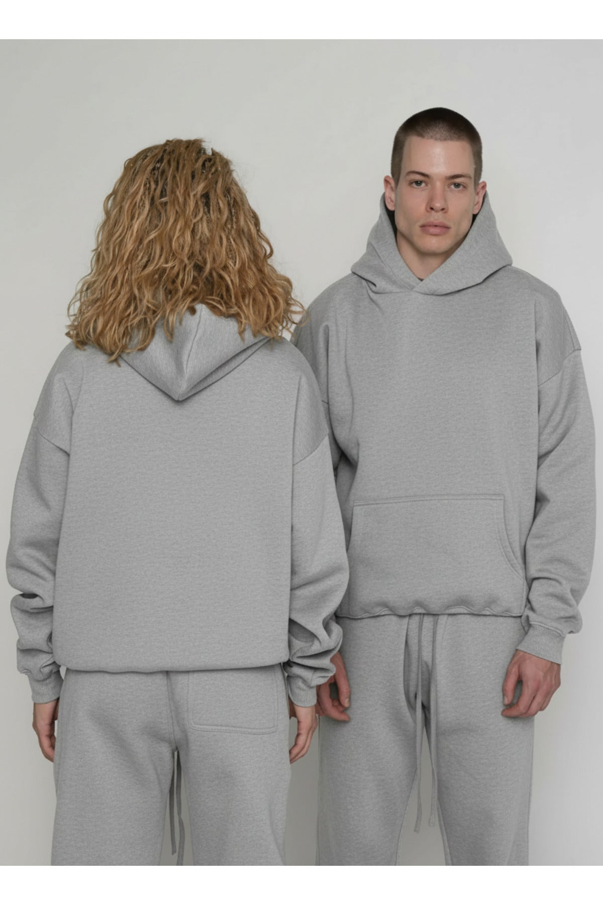Unisex 3 İ̇pli̇k Şardonlu Çi̇ftleri̇n Kullanimina Uygun Eşofman Takimi (tekli̇) - Gri Melanj - 4
