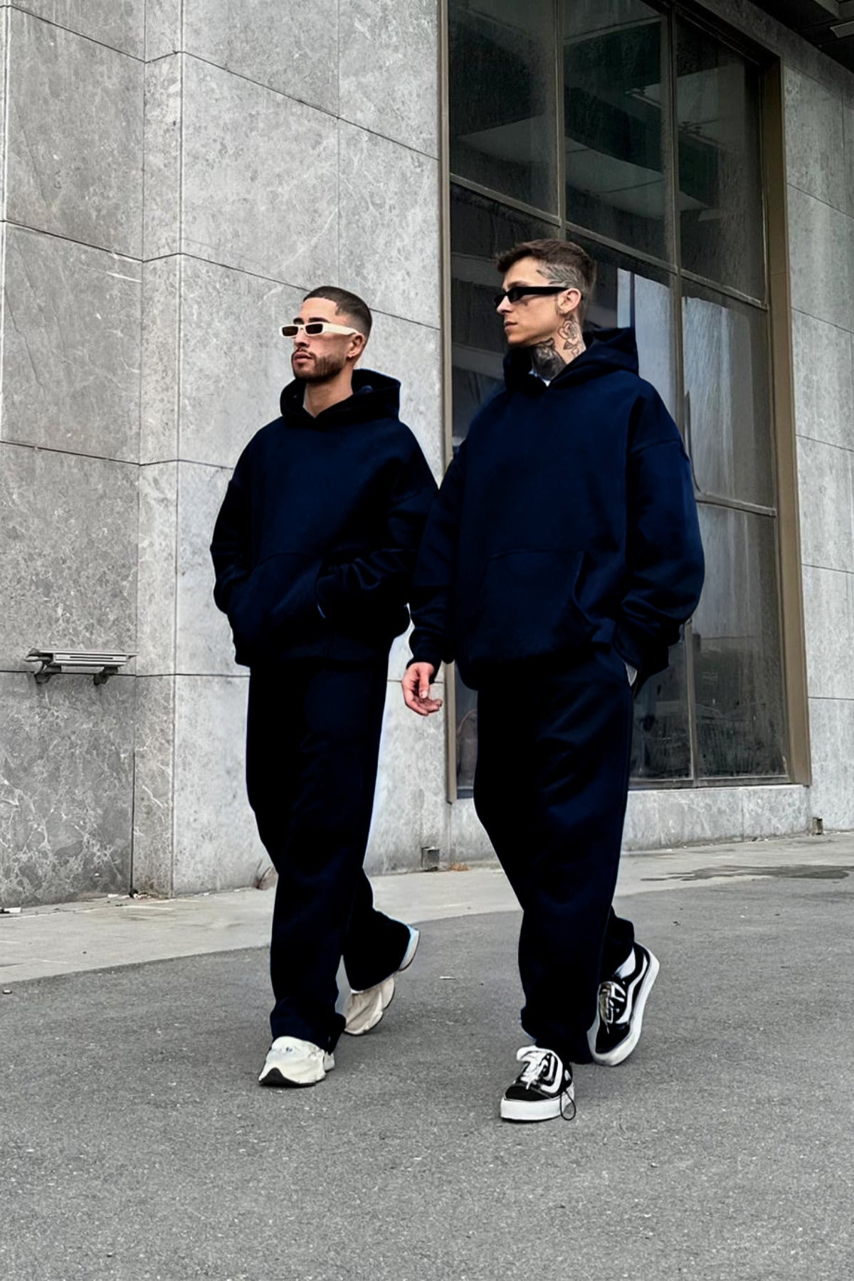 Unisex Lacivert Şardonlu Eşofman Takımı - Lacivert - 1