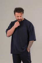 Erkek Oversize Comfort Penye T-shirt - ANTRASİT - 2