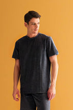 Erkek Oversize Comfort Kısa Kollu T-shirt - ANTRASİT - 1